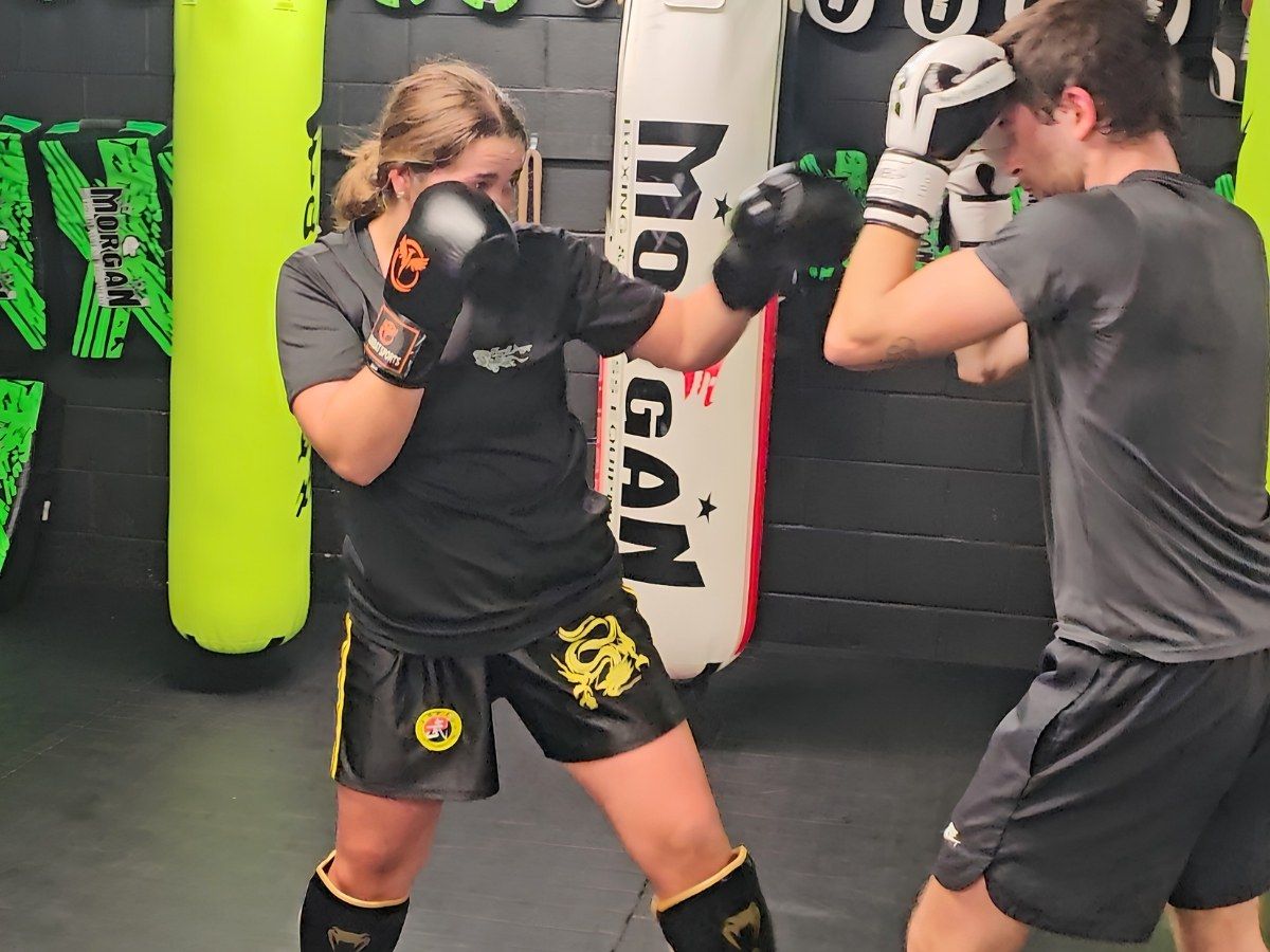 Adults training in Kickboxing classes in Penrith